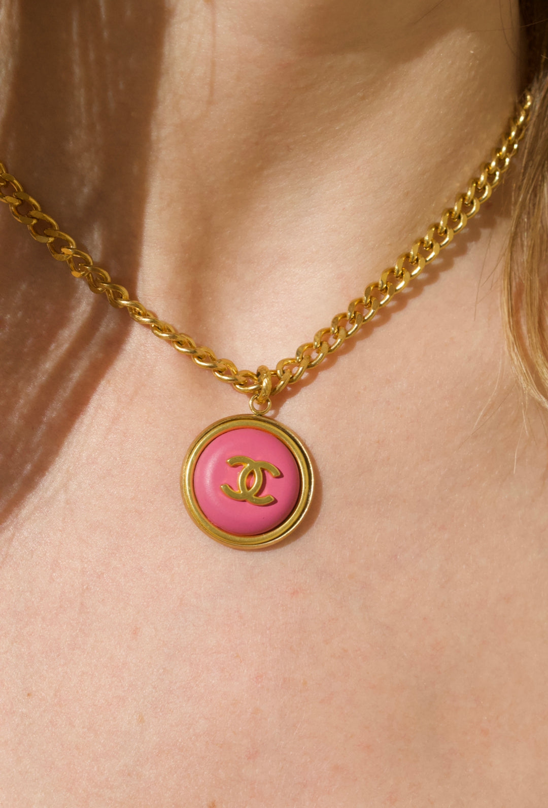 Collana bottone rosa-Saruc x Wanan-Wanan Luxury