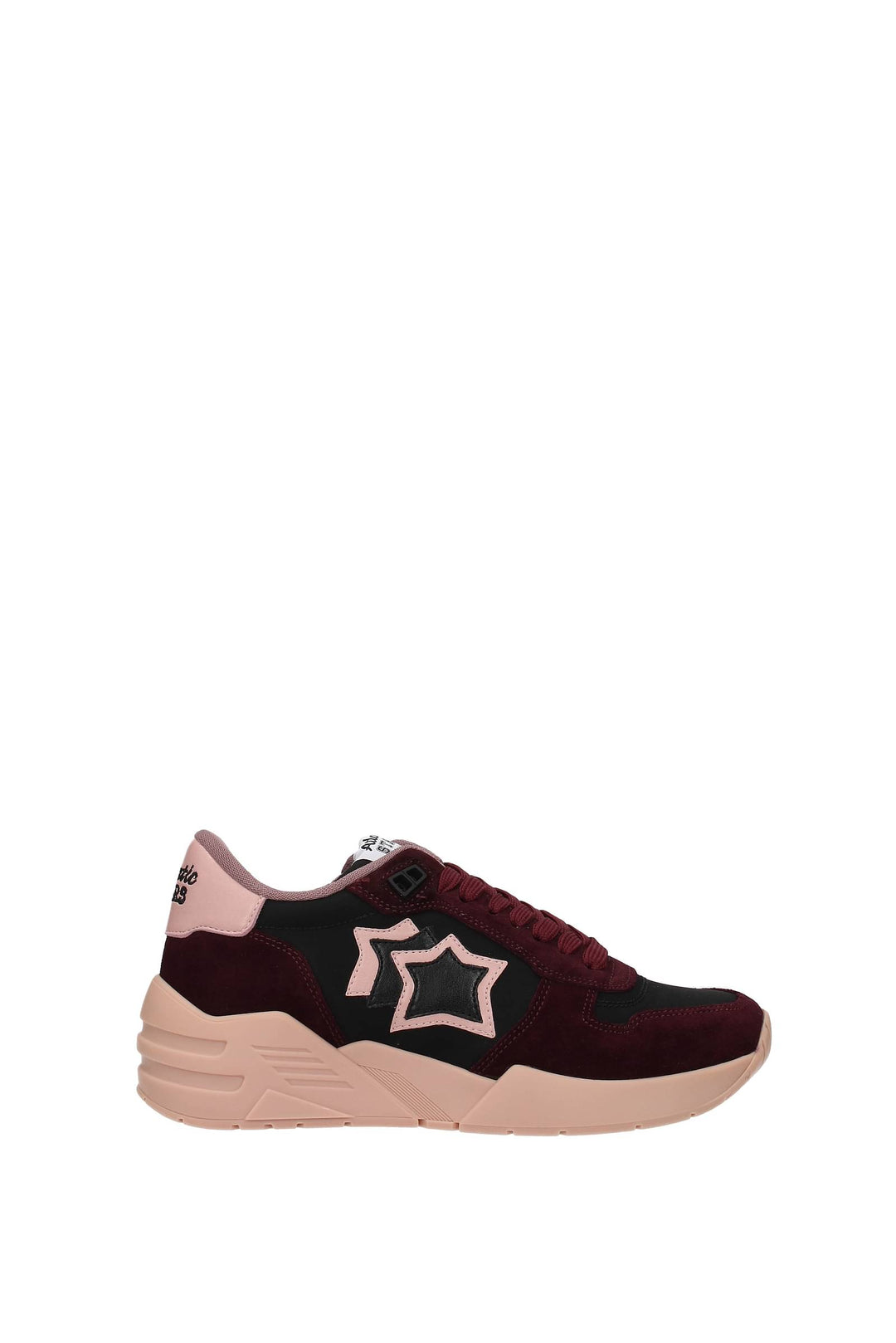 Sneakers Venus Tessuto Nero Bordeaux - Atlantic Stars - Donna