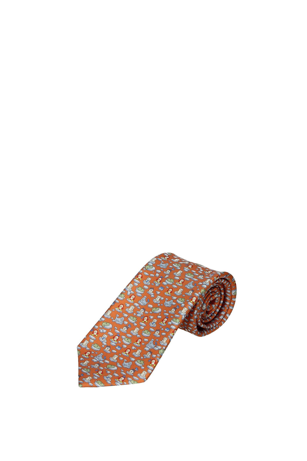 Cravatte Seta Arancione - Bulgari - Uomo