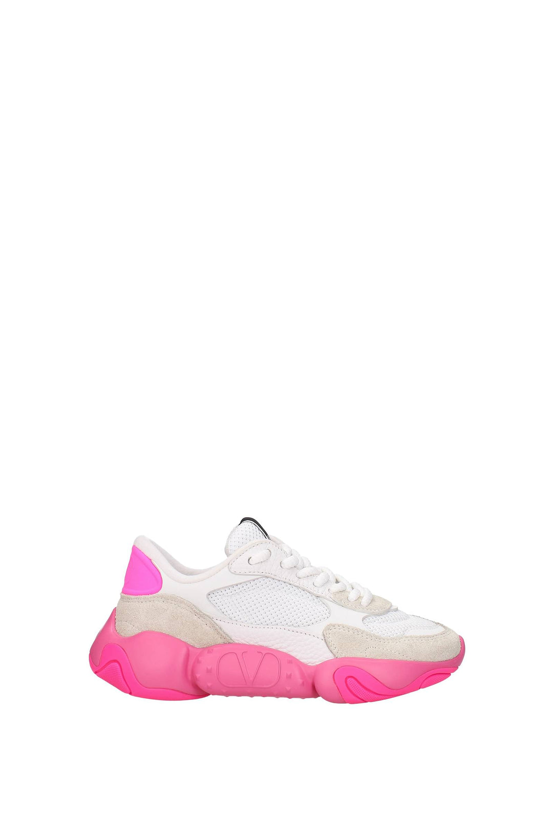Sneakers Tessuto Bianco Rose Pink - Valentino Garavani - Donna