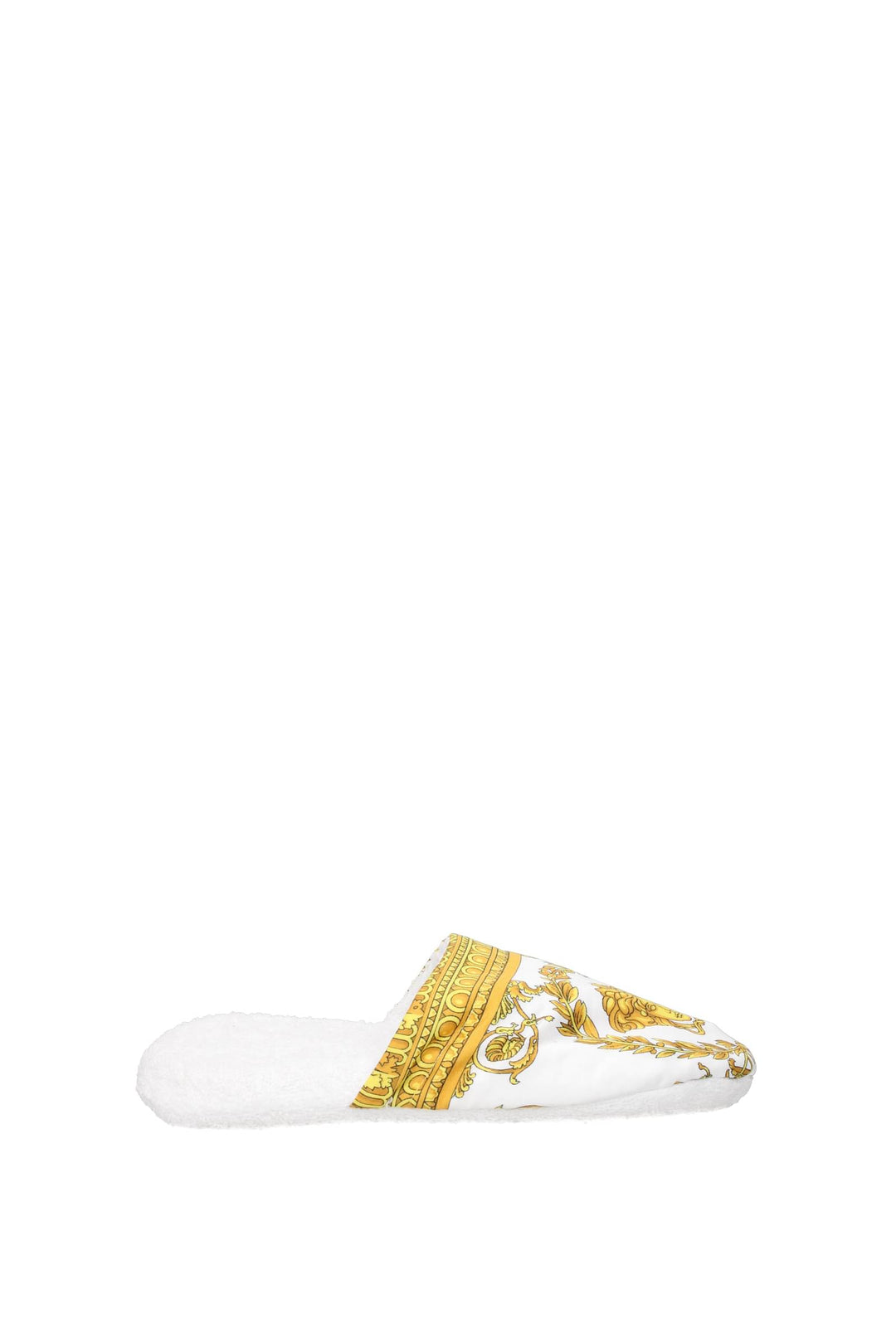 Ciabatte E Zoccoli Tessuto Bianco Oro - Versace - Donna