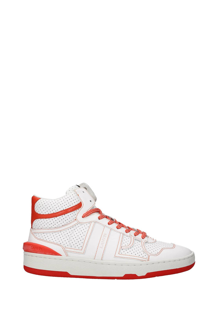 Sneakers Pelle Bianco Arancione - Lanvin - Uomo