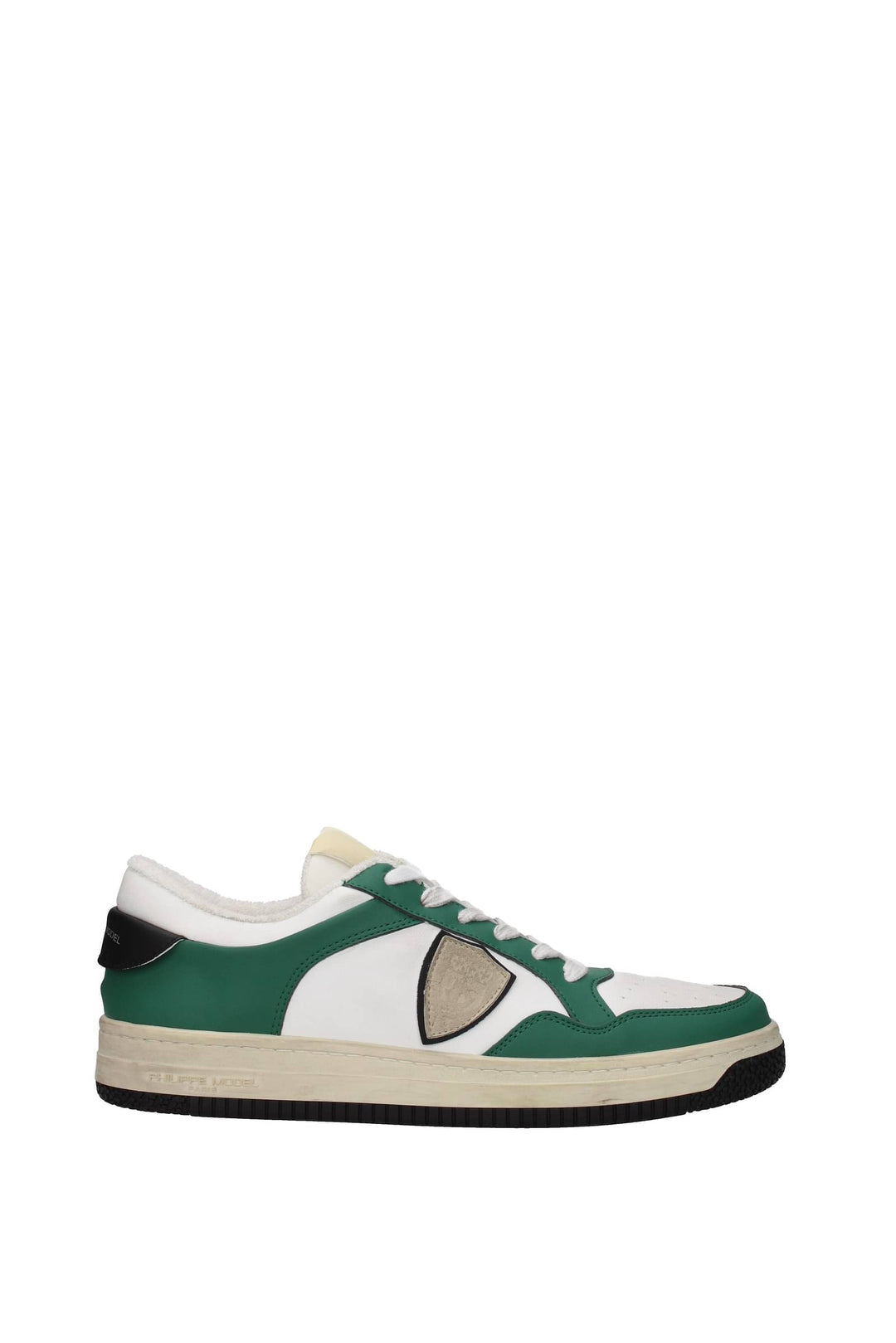 Sneakers Lyon Low Eco Pelle Bianco Verde - Philippe Model - Uomo