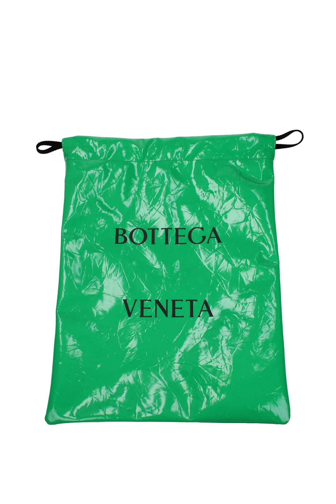 Pochette Badge Drawstring Vernice Verde Erba - Bottega Veneta - Uomo
