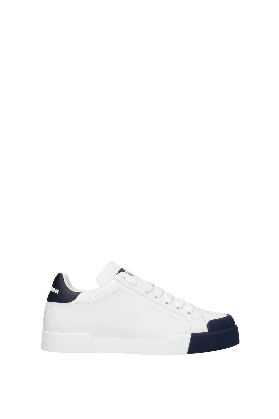 Sneakers Pelle Bianco Blu Navy - Dolce&Gabbana - Uomo