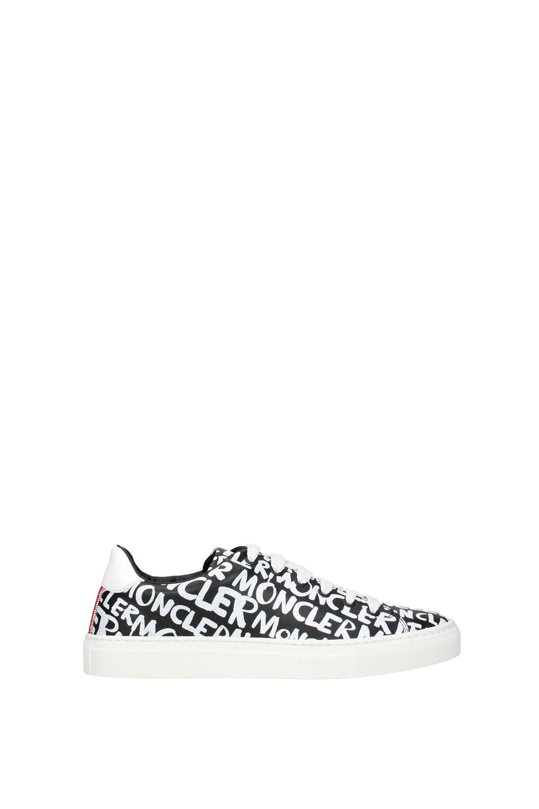 Sneakers New Leni Pelle Nero Bianco - Moncler - Donna