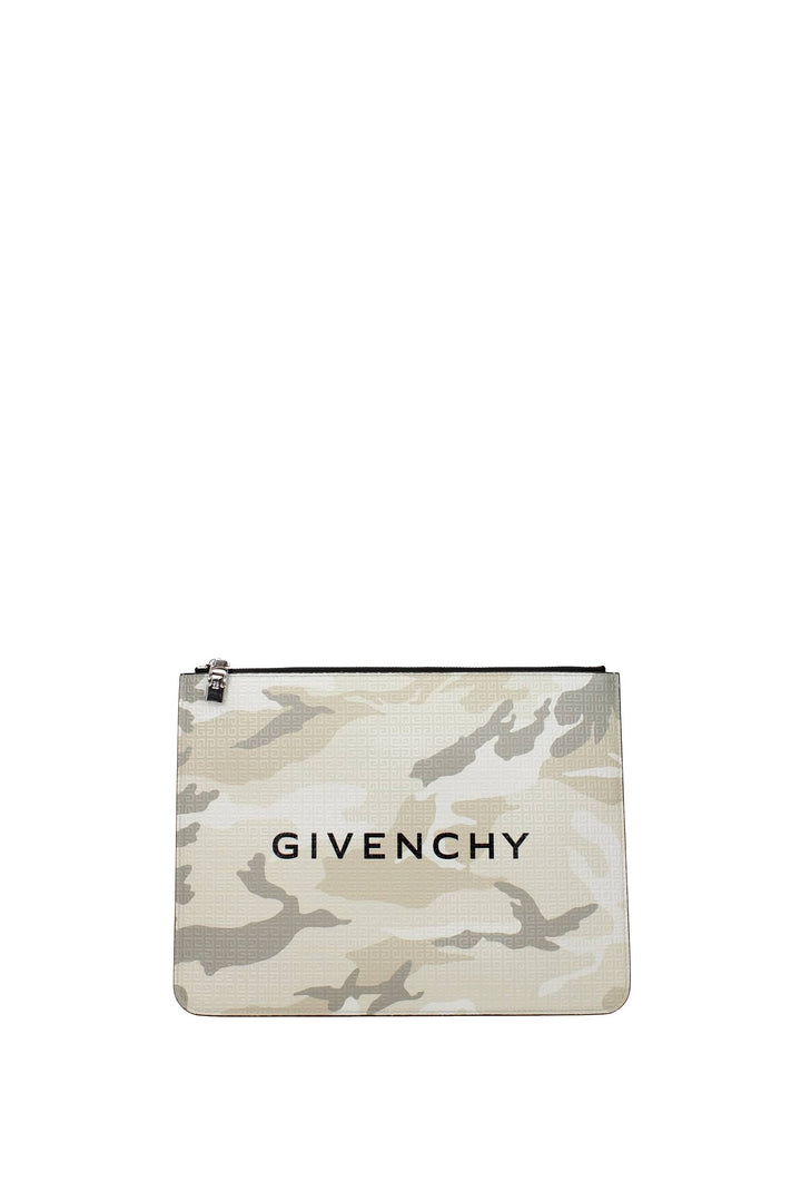 Pochette Pelle Beige Verde Militare - Givenchy - Uomo