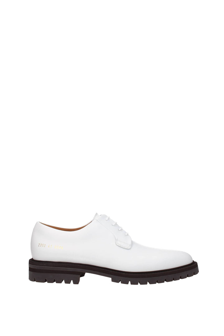 Derby Pelle Bianco - Common Projects - Uomo