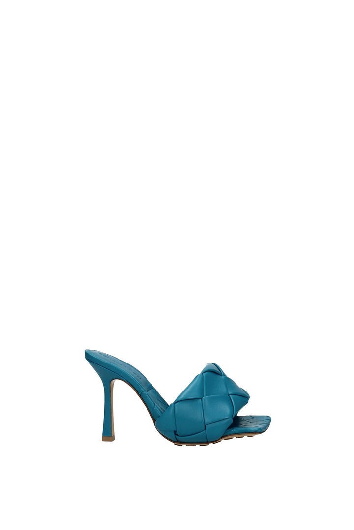 Sandali Pelle Blu Laguna - Bottega Veneta - Donna