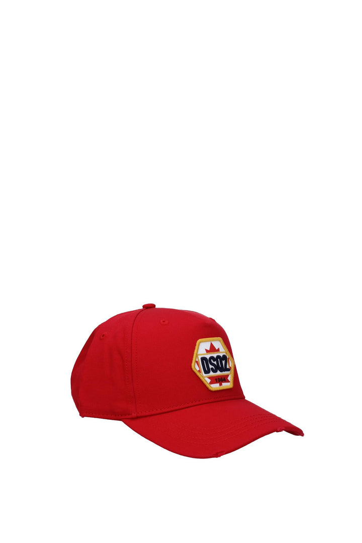 Cappelli Cotone Rosso - Dsquared2 - Uomo