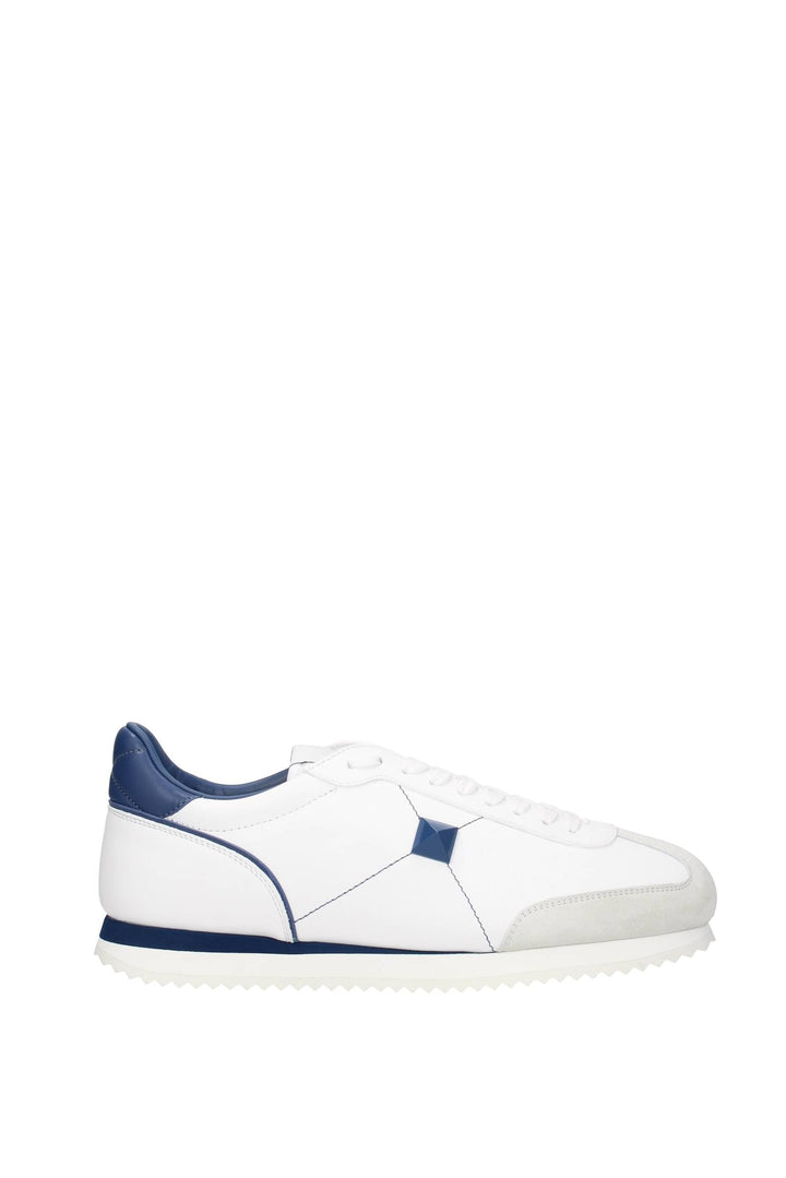 Sneakers Pelle Bianco Blu - Valentino Garavani - Uomo