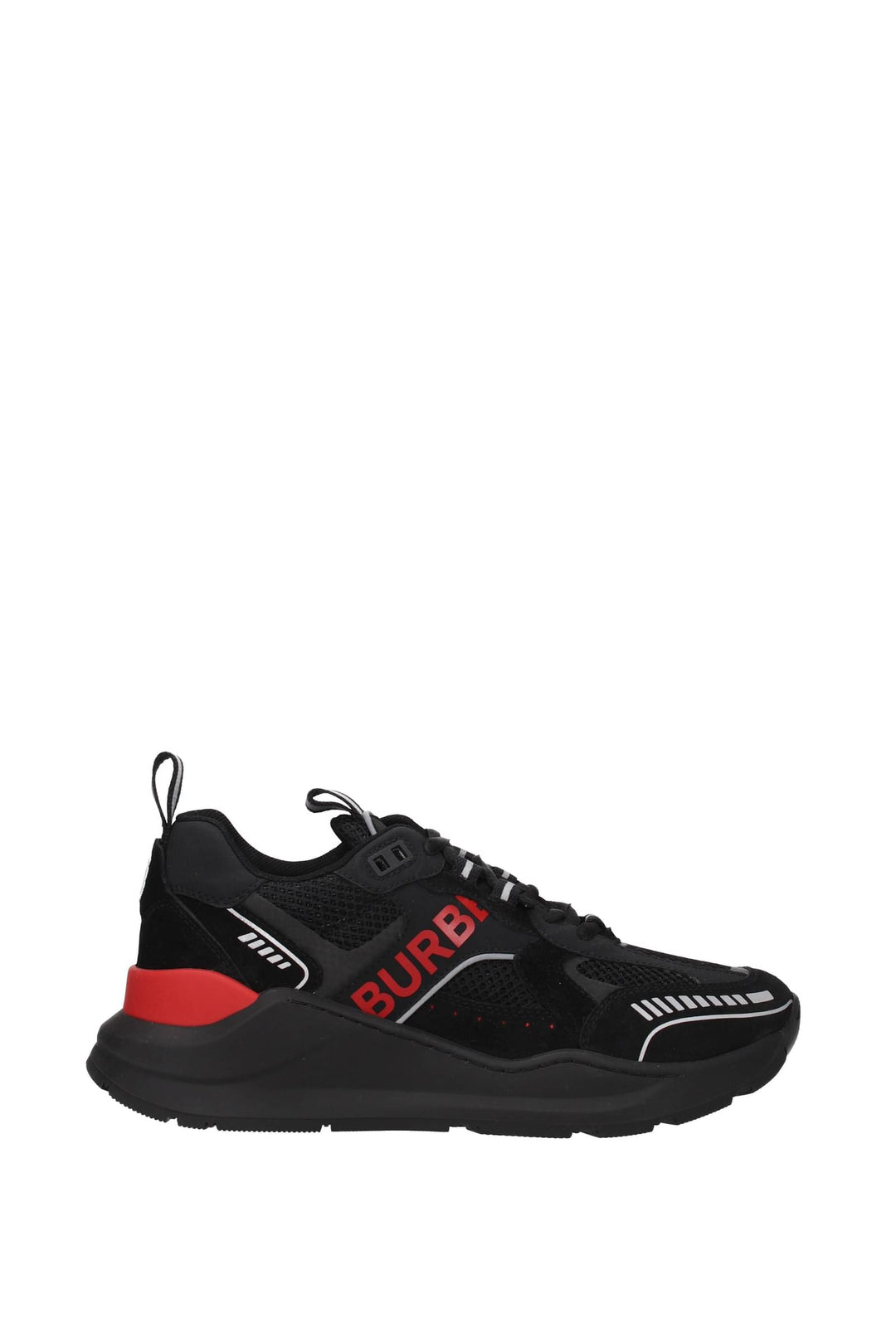 Sneakers Camoscio Nero Rosso - Burberry - Uomo