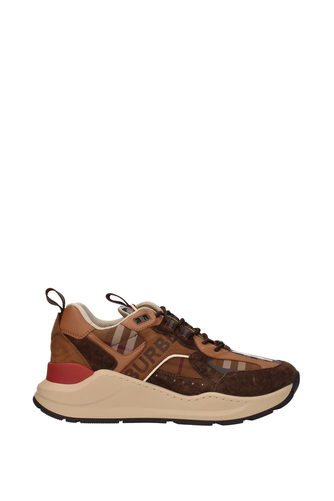 Sneakers Camoscio Marrone Betulla - Burberry - Uomo