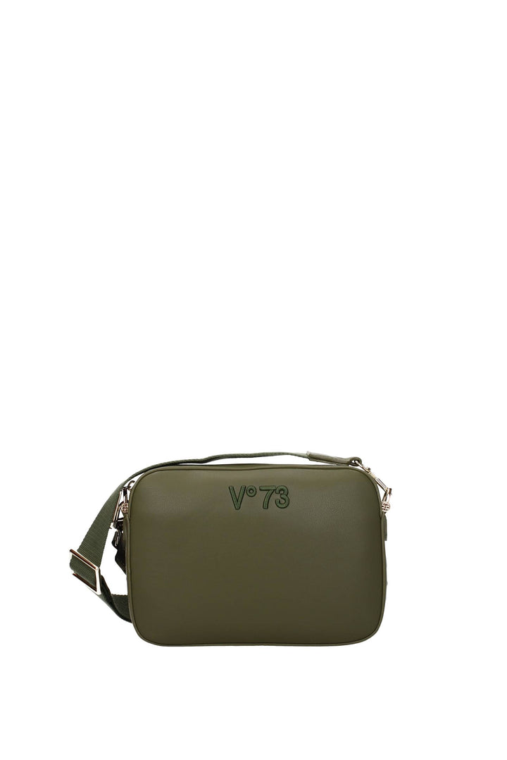 Borse A Tracolla Eco Pelle Verde Verde Militare - V°73 - Donna