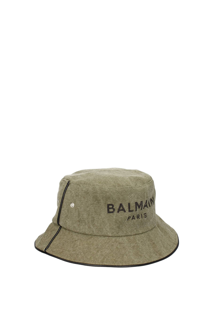 Cappelli Cotone Verde Cachi - Balmain - Uomo