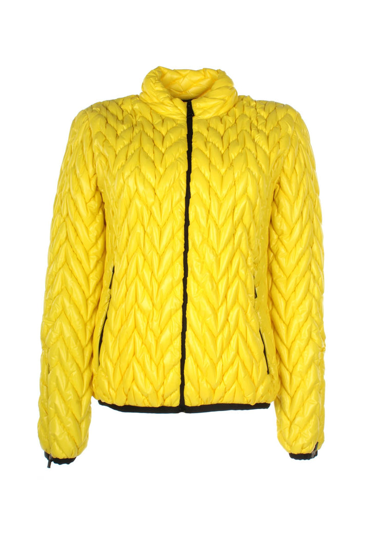 Idee Regalo Ski Chevron Quilted Jacket Poliammide Giallo Limone - Khrisjoy - Donna