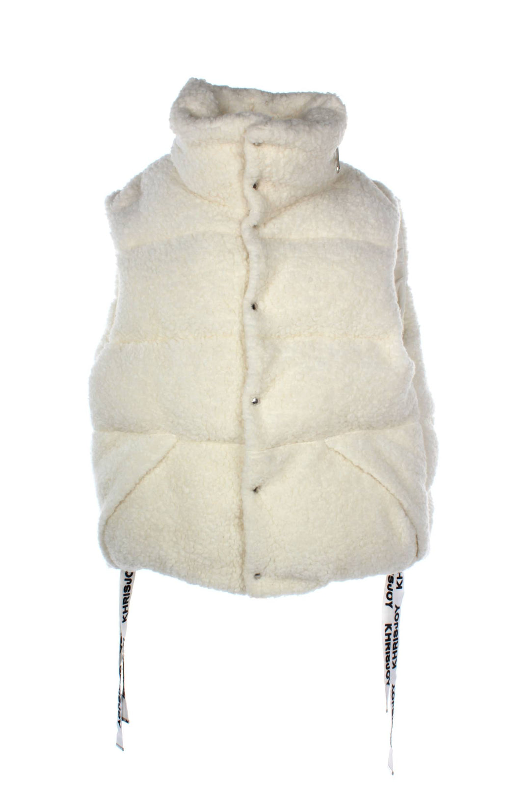 Idee Regalo Puff Oversize Vest Pile Acrilica Bianco Avorio - Khrisjoy - Donna
