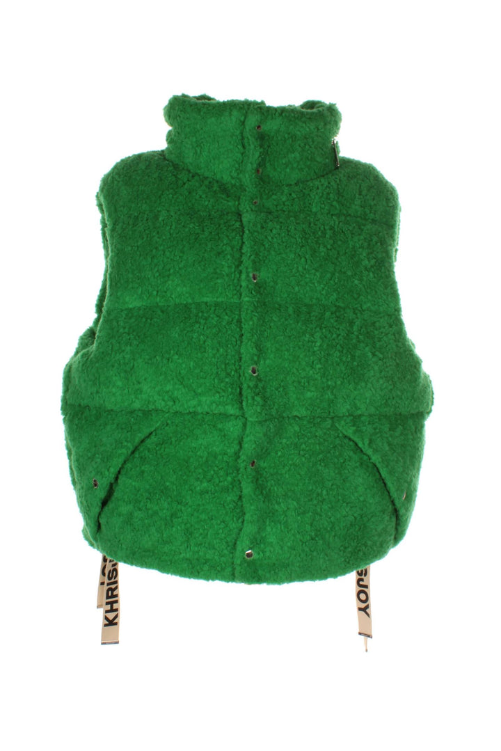 Idee Regalo Puff Oversize Vest Pile Poliestere Verde Verde Chiaro - Khrisjoy - Uomo