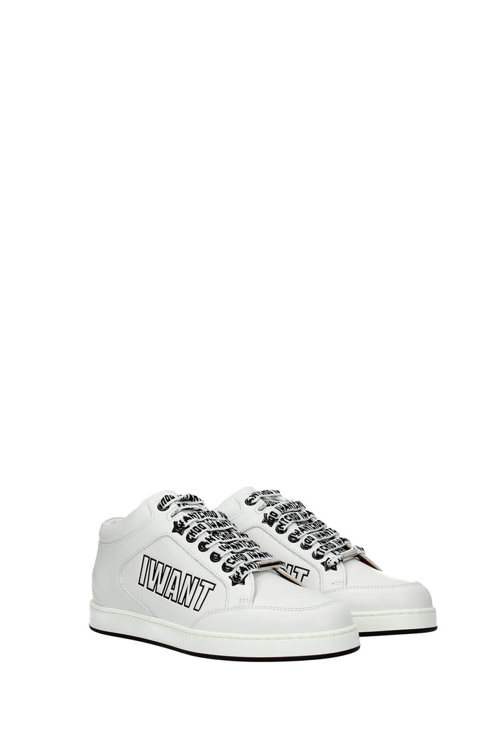 Sneakers Miami Pelle Bianco - Jimmy Choo - Donna