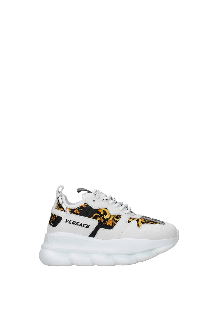 Sneakers Chain Reaction 2 Camoscio Bianco - Versace - Donna
