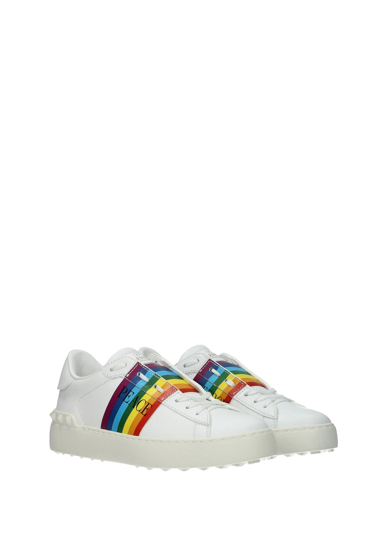 Sneakers Pelle Bianco Multicolore - Valentino Garavani - Donna