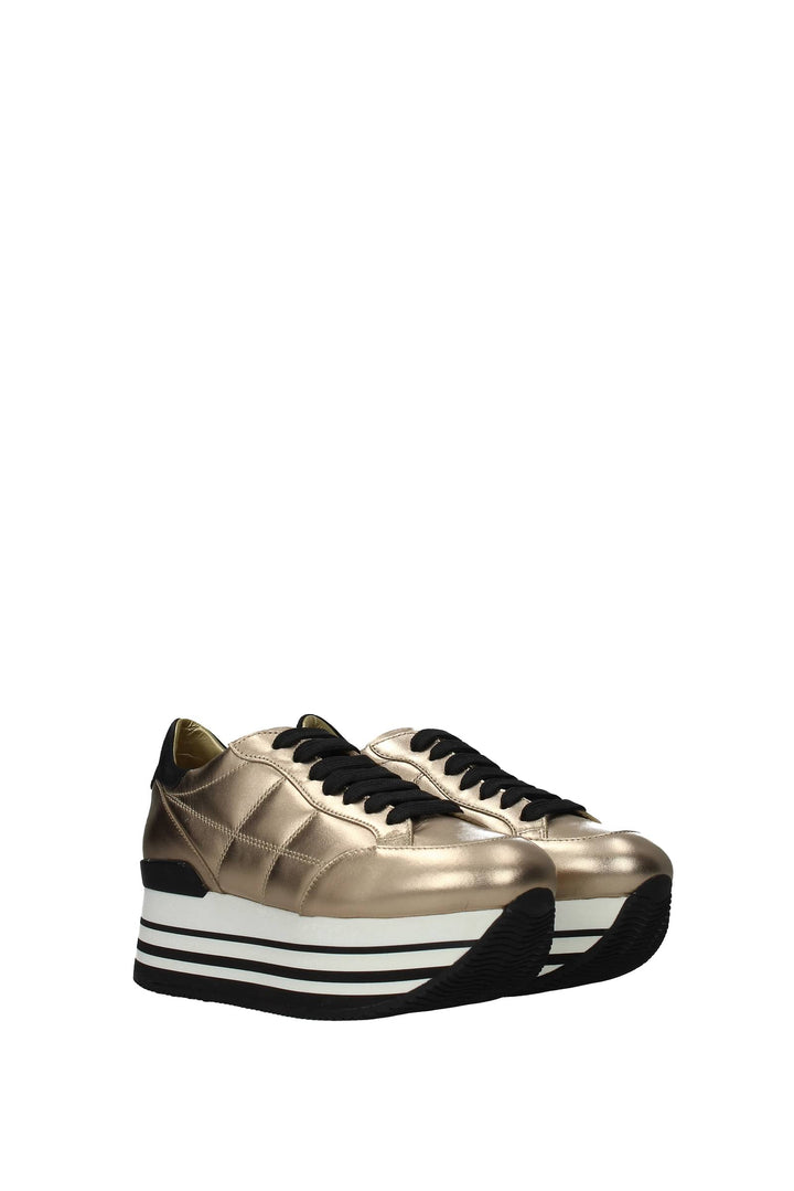 Sneakers Pelle Oro Bronzo - Hogan - Donna