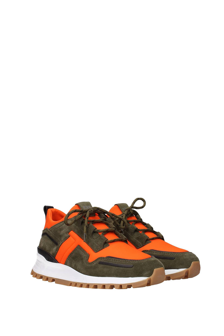 Sneakers Tessuto Arancione Oliva - Tod's - Uomo