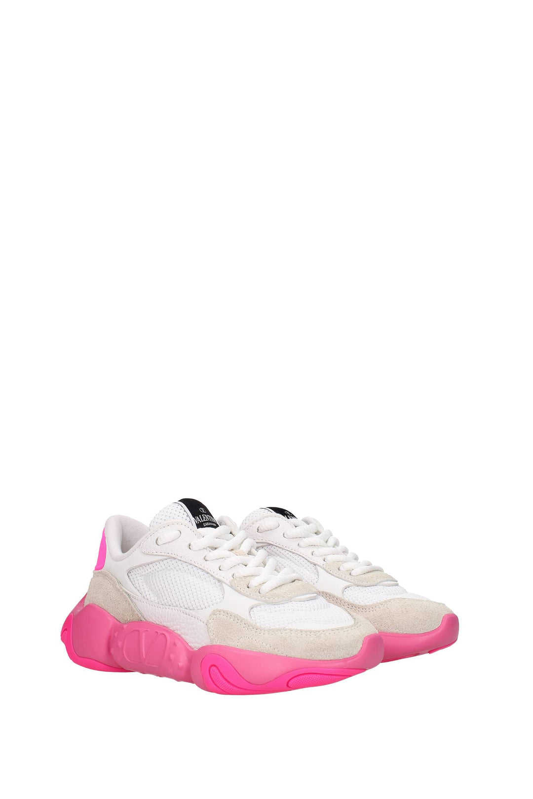 Sneakers Tessuto Bianco Rose Pink - Valentino Garavani - Donna