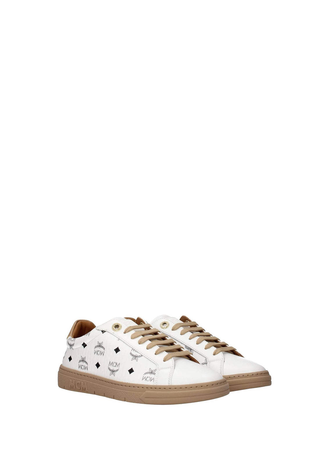 Sneakers Pelle Bianco Mare - MCM - Donna