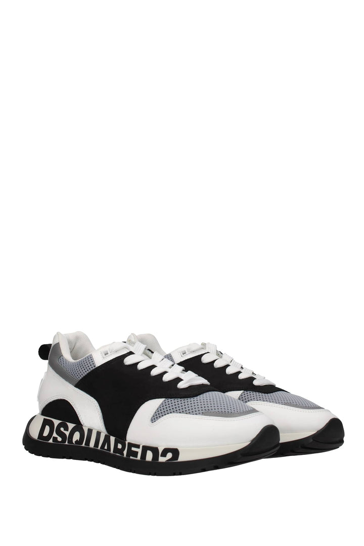 Sneakers Running Camoscio Nero Bianco - Dsquared2 - Uomo