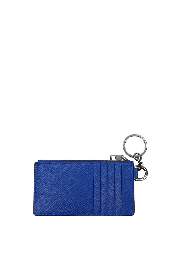 Portadocumenti Pelle Blu Blu Elettrico - Dolce&Gabbana - Uomo