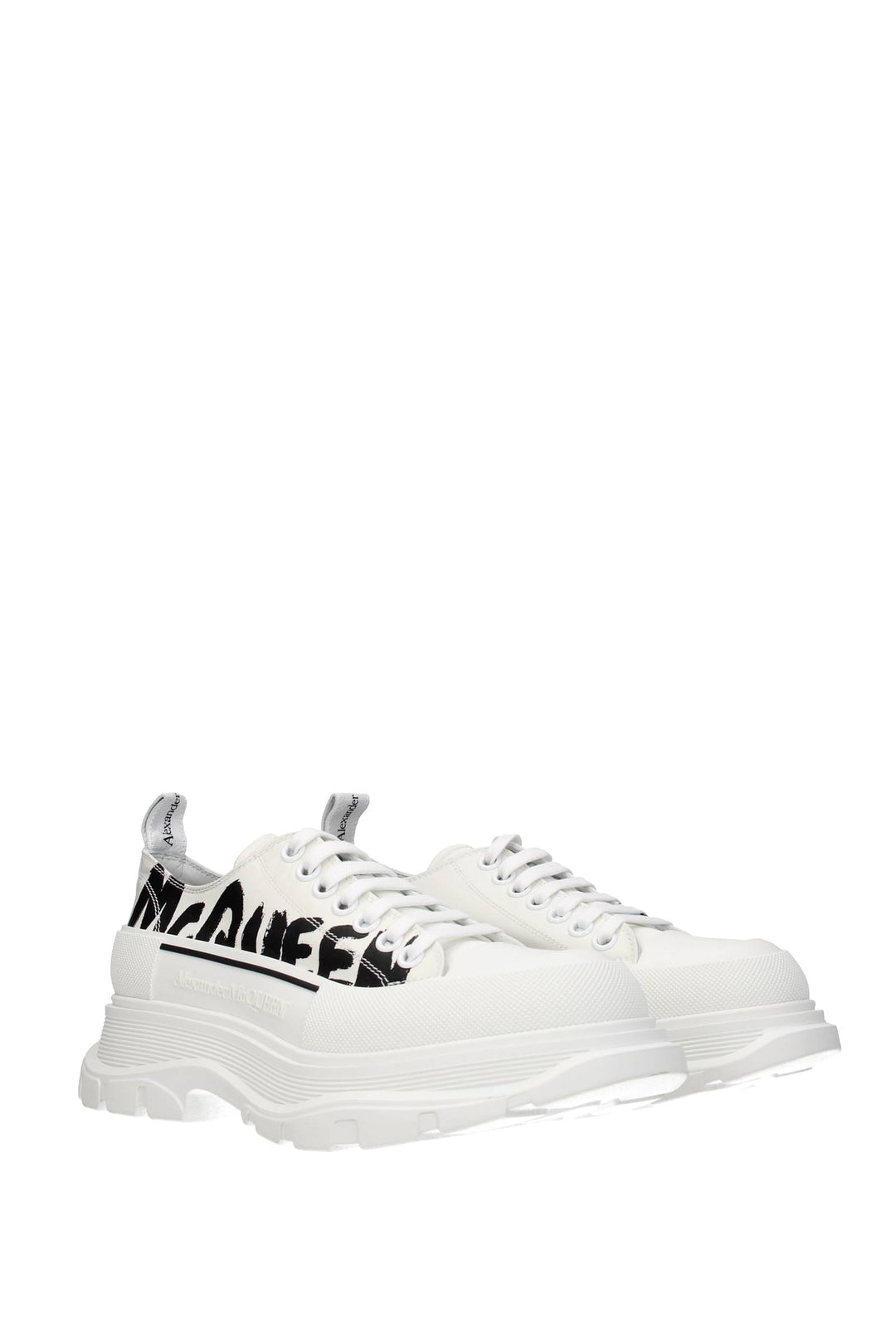 Sneakers Tessuto Bianco Nero - Alexander McQueen - Uomo