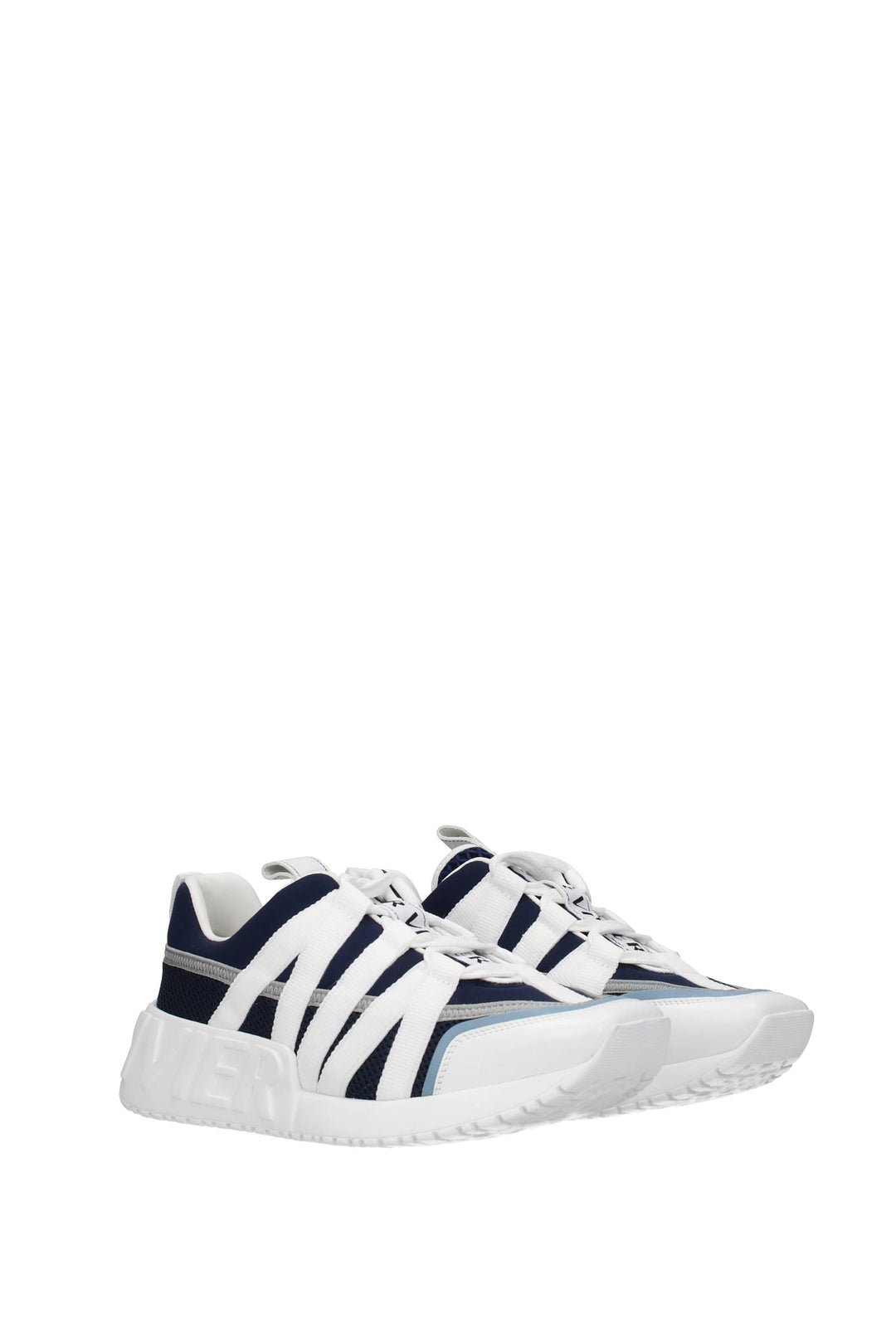 Sneakers Tessuto Bianco Blu Scuro - Roger Vivier - Donna