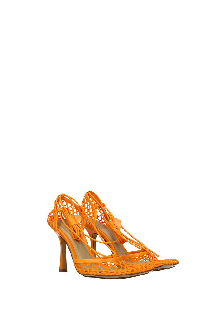 Sandali Tessuto Arancione Mandarino - Bottega Veneta - Donna