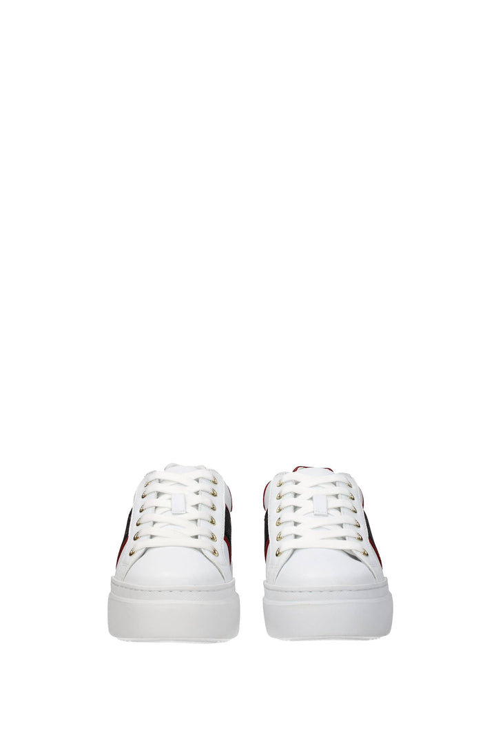 Sneakers Poliuretano Bianco Rosso - Pollini - Donna