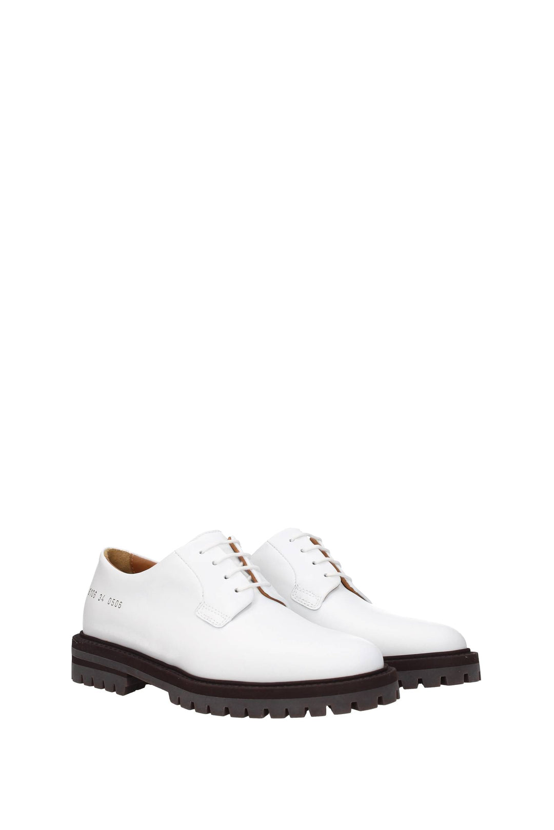 Derby Pelle Bianco - Common Projects - Donna