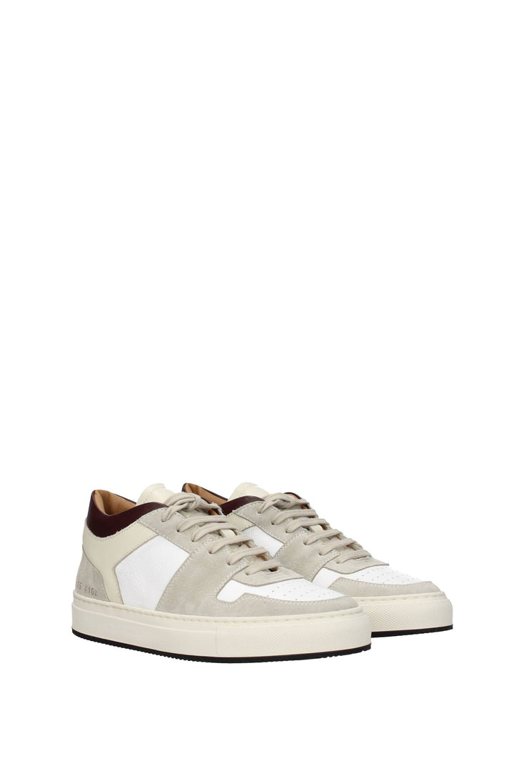 Sneakers Pelle Bianco Tortora - Common Projects - Donna