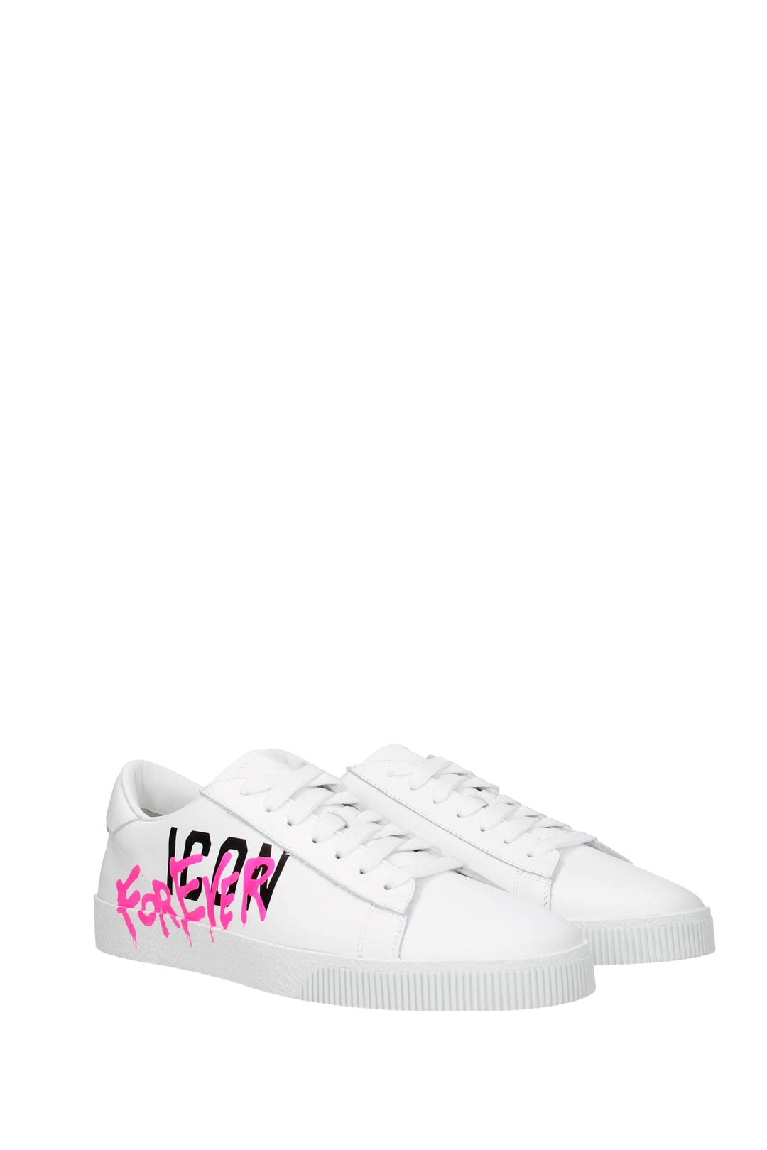 Sneakers Icon Pelle Bianco Nero - Dsquared2 - Donna