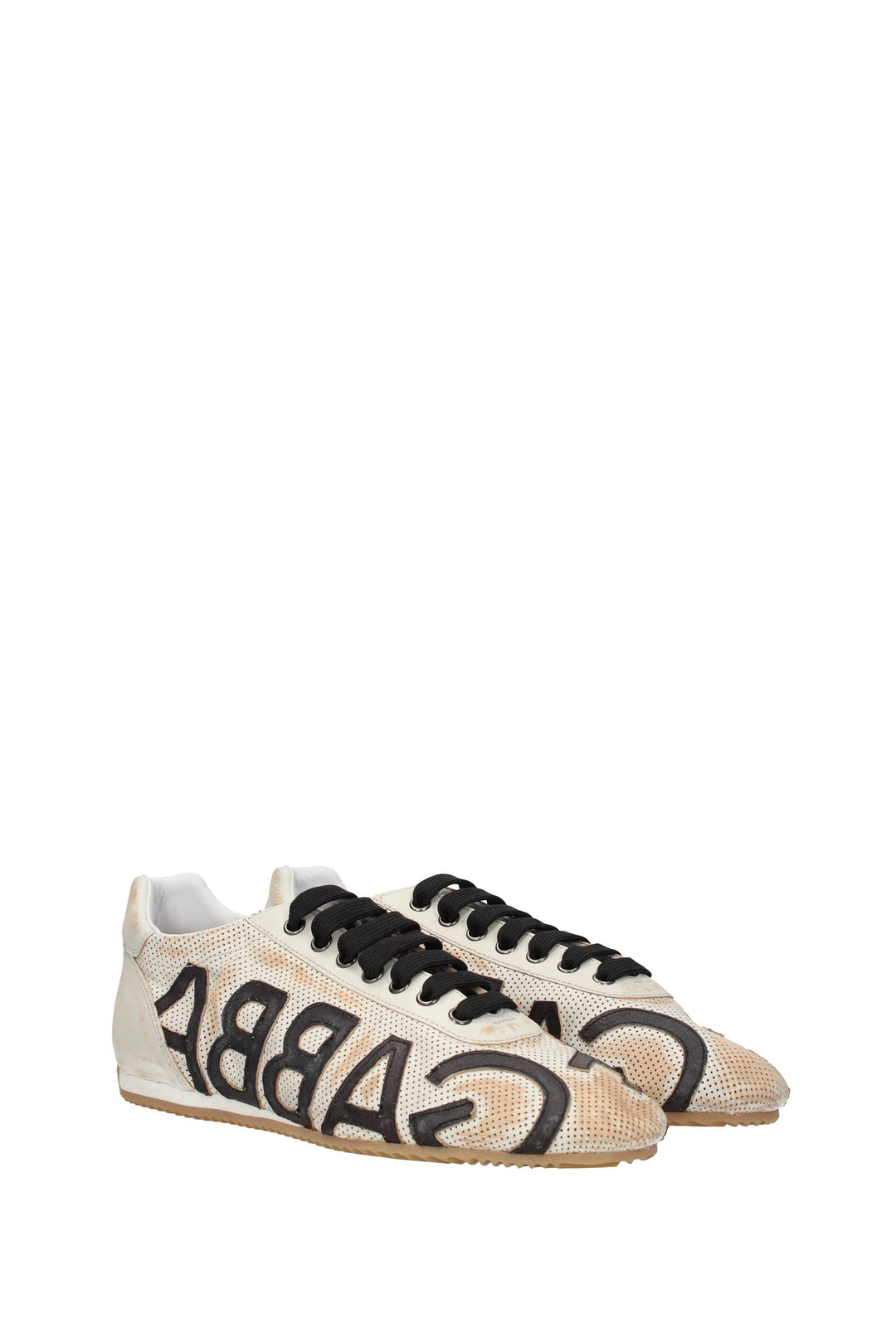 Dolce&Gabbana Sneakers Pelle Beige - Dolce & Gabbana - Uomo