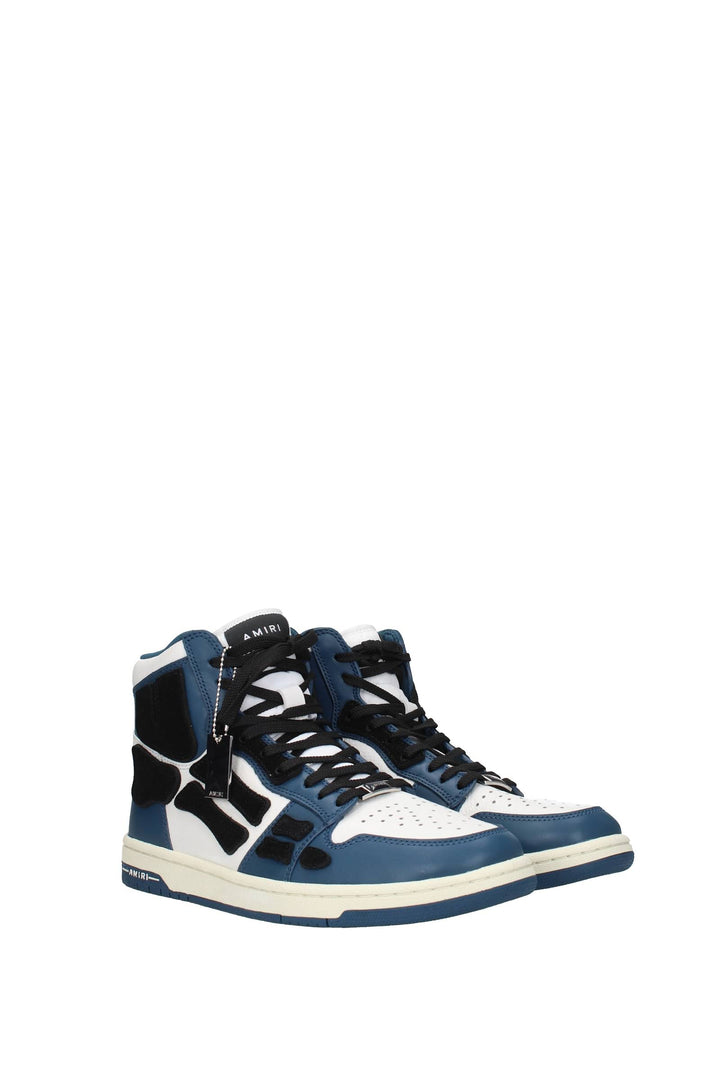 Sneakers Pelle Bianco Blu Navy - Amiri - Uomo