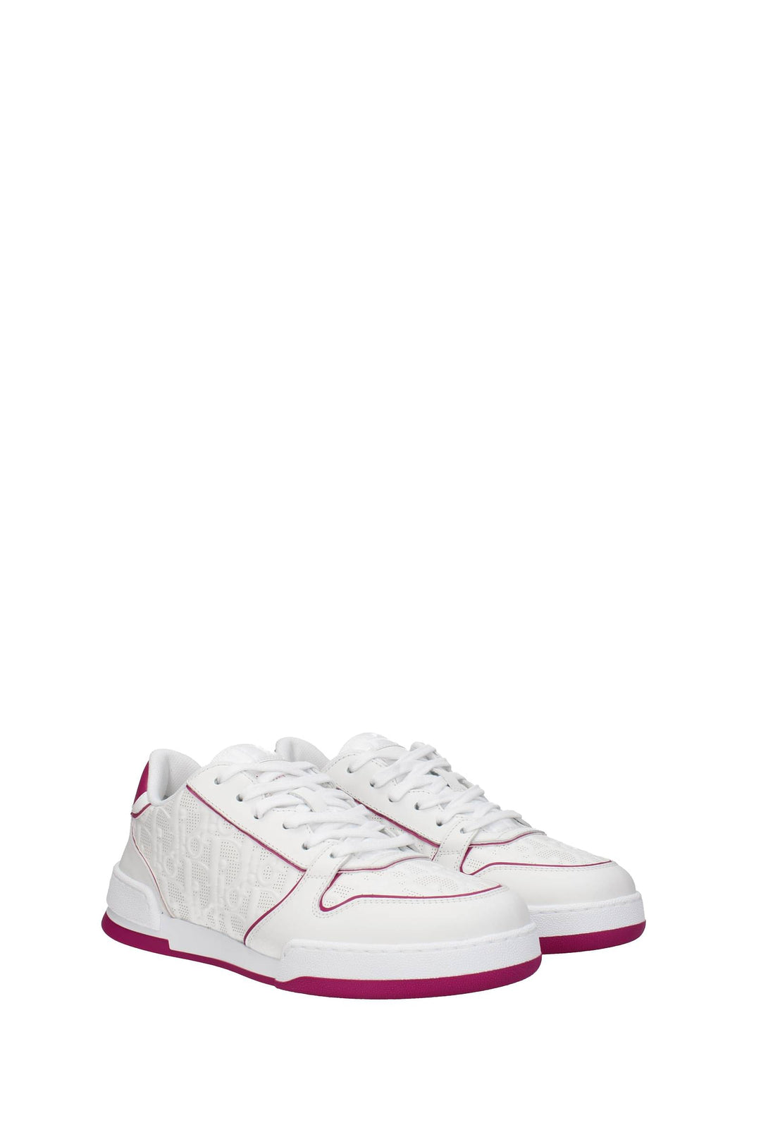 Sneakers Oblique Pelle Bianco Fuxia - Christian Dior - Donna