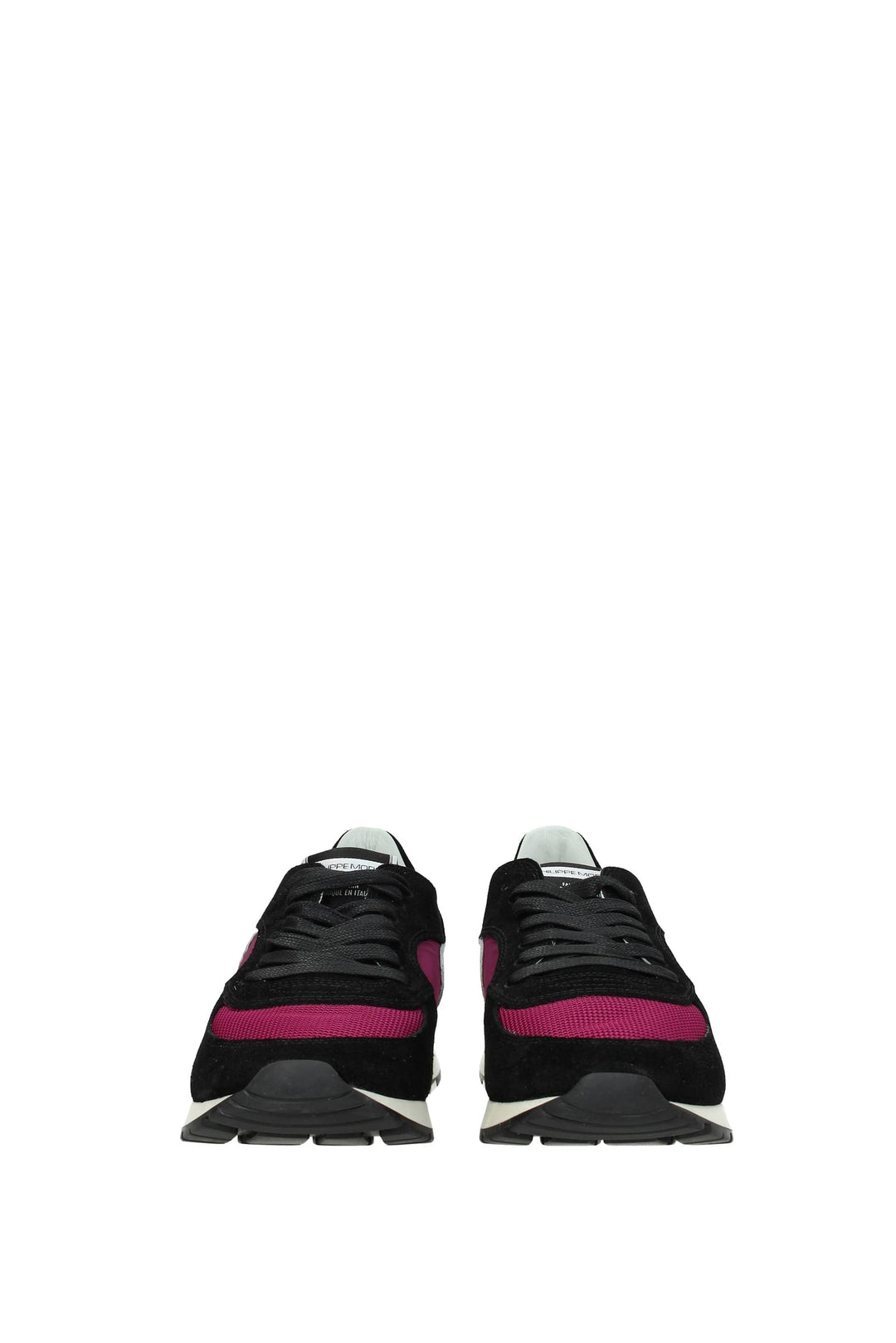 Sneakers Montecarlo Camoscio Nero Fuxia - Philippe Model - Donna