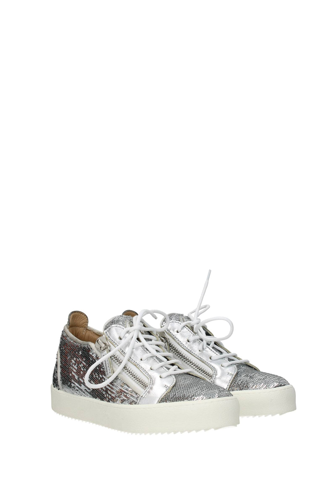 Sneakers May London Paillettes Argento - Giuseppe Zanotti - Donna