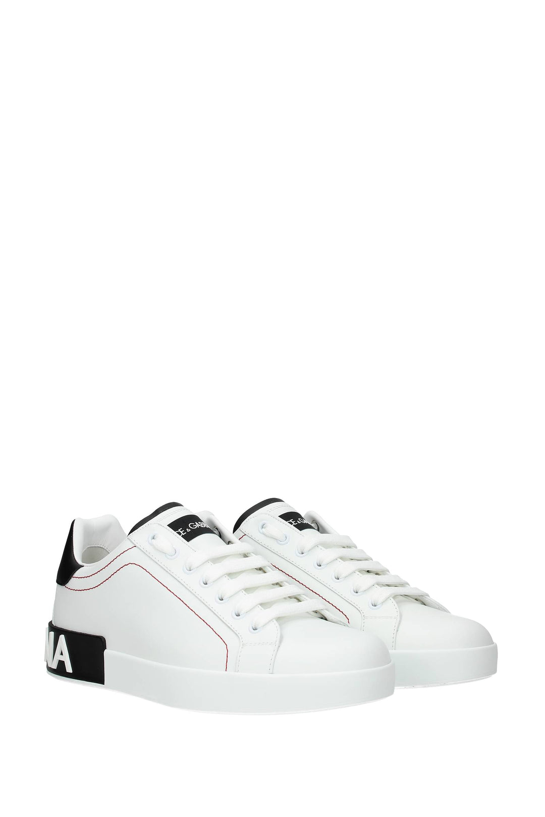 Sneakers Pelle Bianco Nero - Dolce&Gabbana - Uomo