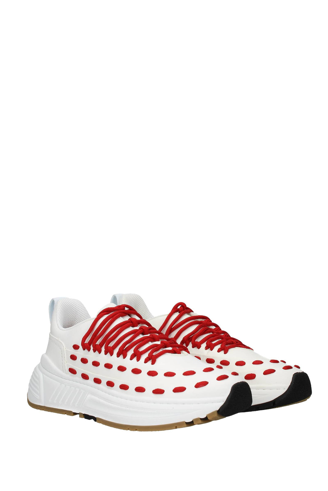 Sneakers Pelle Bianco Rosso - Bottega Veneta - Uomo