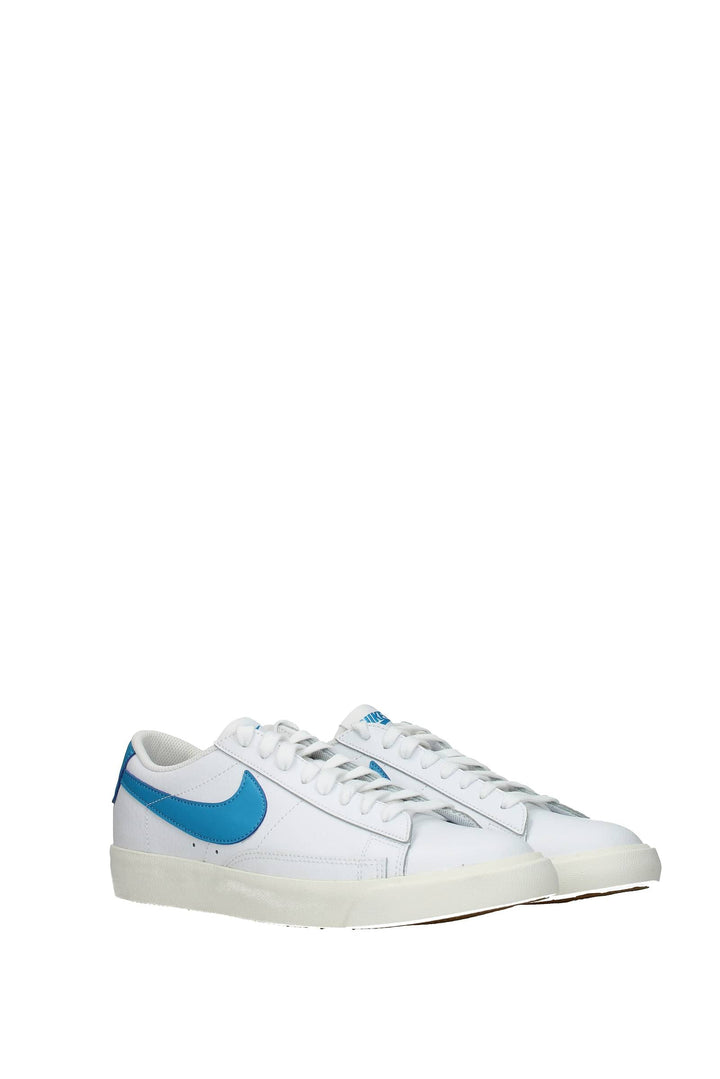 Sneakers Blazer Pelle Bianco Azzurro - Nike - Donna
