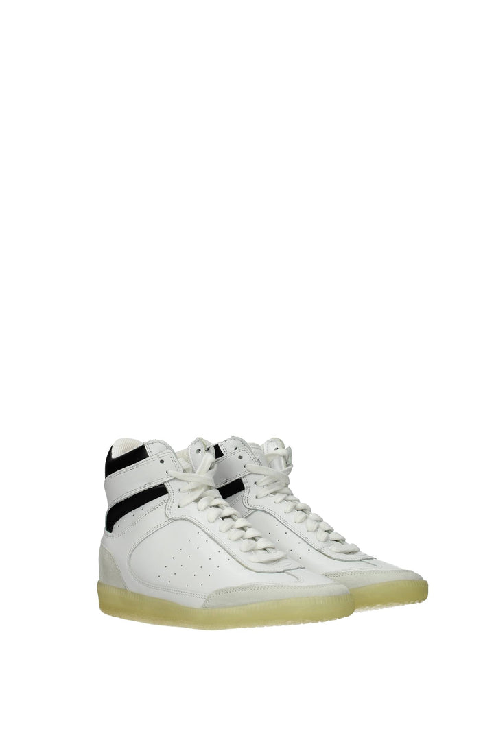 Sneakers Pelle Bianco Nero - Isabel Marant - Donna