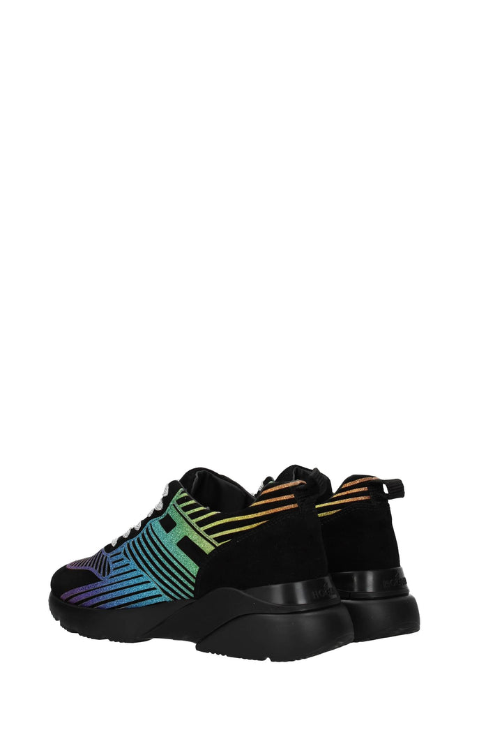 Sneakers Active Camoscio Nero Multicolore - Hogan - Donna