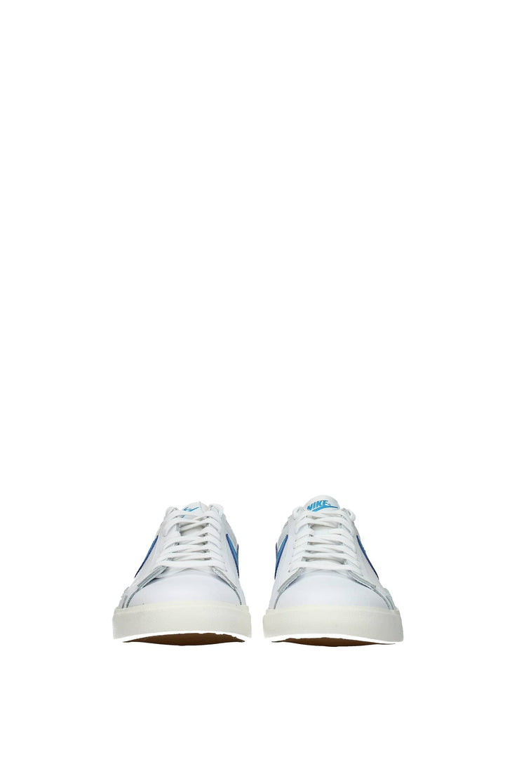Sneakers Blazer Pelle Bianco Azzurro - Nike - Donna