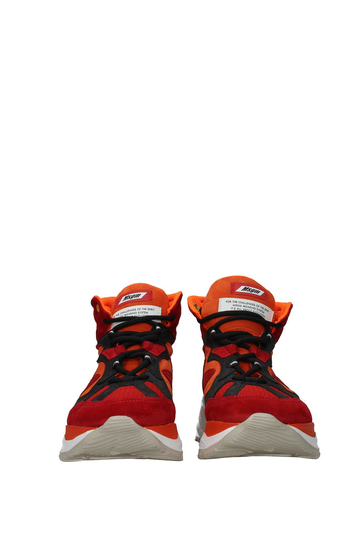 Sneakers Camoscio Rosso Rosso Scuro - MSGM - Uomo
